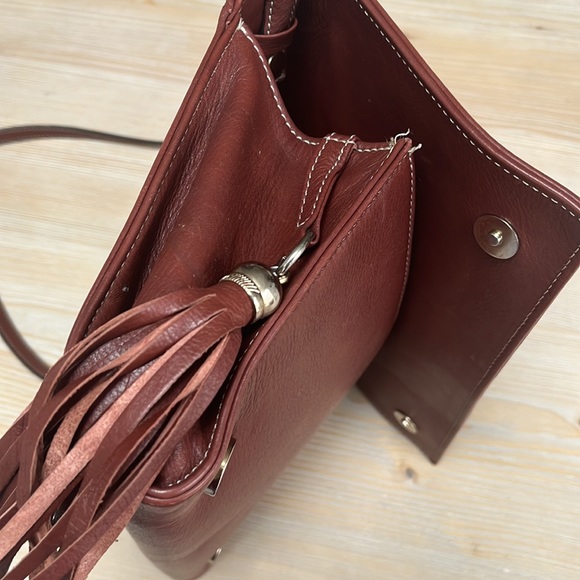 Valentino by Mario Valentino - Brown Leather ‘Lena’ Cross Body/Clutch - Picture 5 of 10